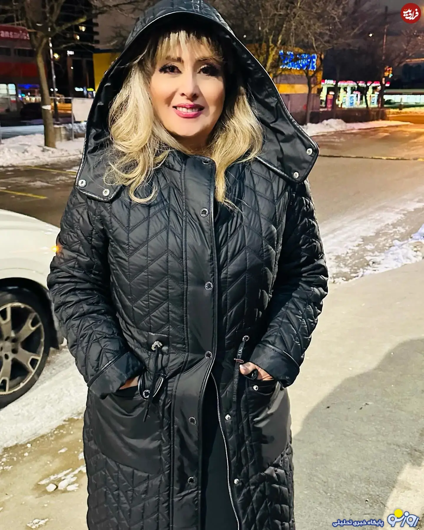 خواننده خانوم ۶۵ ساله ایرانی در برف کانادا/عکس خواننده خانوم ۶۵ ساله ایرانی در برف کانادا/عکس
